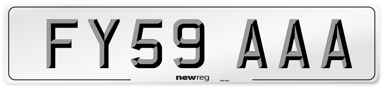 FY59 AAA Number Plate from New Reg